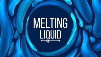 Liquid Background Vector. Trendy Gradients. Liquid 3D Gradient Drops. Pigment Illustration vector