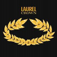 Laurel Crown. Greek Wreath With Golden Leaves. Vector Illustration