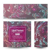 Craft Liquid Texture Vector. Set Ink Texture Watercolor Hand Drawn Marbling Illustration. Abstract Background, Aqua Print. Template For Sail, Invitations, Card Design vector