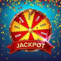 Wheel Of Fortune Poster Vector. Gamble Chance Leisure. Realistic 3d Object. Lottery Design Brochure. Illustration vector
