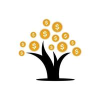 tree and money logo design vector