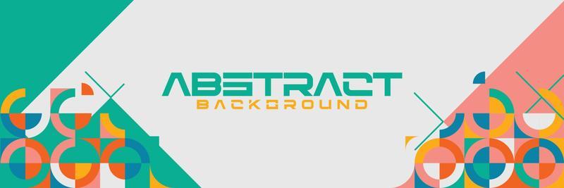 Abstract geometric background with circles shapes and lines cover banner for social web ads