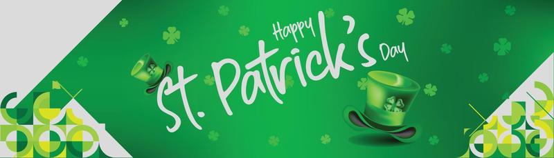 happy St patrick day banner cover for website and social