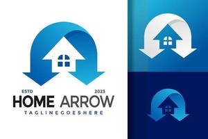 Home Arrow Logo Logos Design Element Stock Vector Illustration Template