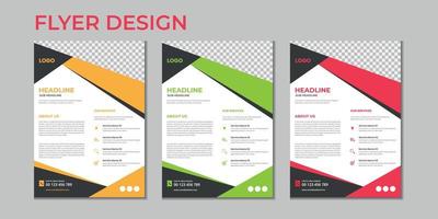 Business presentation vector flyer template, modern cover layout, annual report, brochure, poster, flyer in A4 with colorful geometric shapes, gradient color with mockup light background