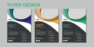 Business presentation vector flyer template, modern cover layout, annual report, brochure, poster, flyer in A4 with colorful geometric shapes, gradient color with mockup light background