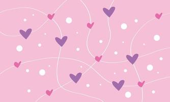 Hand Drawn Love Background with Abstract Lines vector