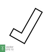 Check mark icon. Simple flat style. Tick sign, checkmark, correct symbol, approved concept. Vector illustration design isolated on white background. EPS 10.