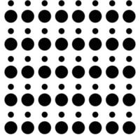 patrón de lunares sin costuras en blanco y negro. monocromo, fondo vectorial punteado. abstracto geométrico con círculos negros. eps 10. vector