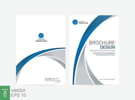 Template vector design for cover, poster, corporate presentation, leaflet. Brochure template flyer background for business design. Modern layout with blue color size A4. EPS 10.