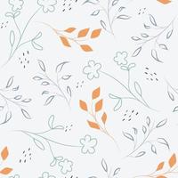 pretty botanical hand drawn seamless pattern and fabrics vector