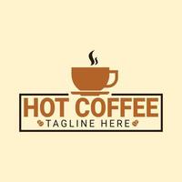 logotipo de café caliente vector