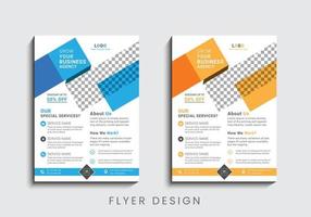 Modern and creative professional corporate business flyer template design in a4 vector