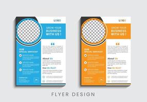 Modern and creative professional corporate business flyer template design in a4 vector