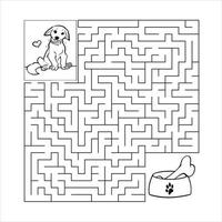 Cute cartoon maze game. Labyrinth. Funny game for children education. Vector illustration