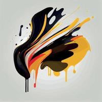 Smears, blots of colored paint on a white background, multicolored colors, rainbow - Vector