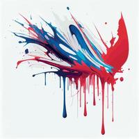 Smears, blots of colored paint on a white background, multicolored colors, rainbow - Vector