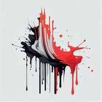 Smears, blots of colored paint on a white background, multicolored colors, rainbow - Vector