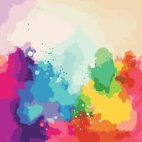 Realistic multicolored watercolor texture on a white background - Vector