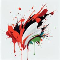 Smears, blots of colored paint on a white background, multicolored colors, rainbow - Vector