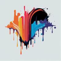 Smears, blots of colored paint on a white background, multicolored colors, rainbow - Vector