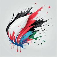 Smears, blots of colored paint on a white background, multicolored colors, rainbow - Vector