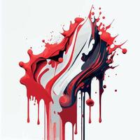 Smears, blots of colored paint on a white background, multicolored colors, rainbow - Vector