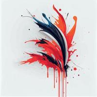 Smears, blots of colored paint on a white background, multicolored colors, rainbow - Vector