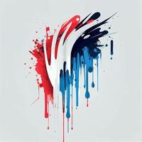 Smears, blots of colored paint on a white background, multicolored colors, rainbow - Vector