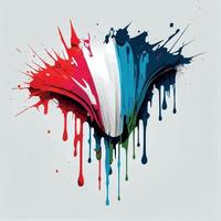 Smears, blots of colored paint on a white background, multicolored colors, rainbow - Vector