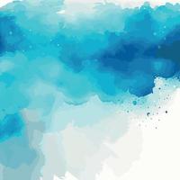 Realistic blue watercolor texture on white background - Vector