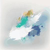 Realistic multicolored watercolor texture on a white background - Vector