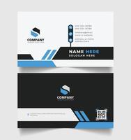 Corporate business card design template with modern, abstract, minimal business cards style Print ready vector