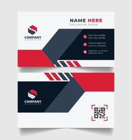 Corporate business card design template with modern, abstract, minimal business cards style Print ready vector