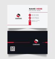 Corporate business card design template with modern, abstract, minimal business cards style Print ready vector