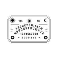 Ouija board origin of evil decorative design vector