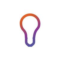 light bulb modern smart solution simple line colorful gradient vector