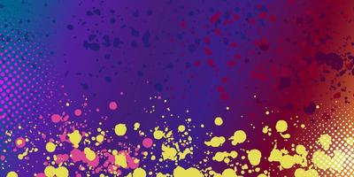 Abstract background with brush and ink splatters. Dots, ink traces, splat drops, rainbow colors. Spray, graffiti, grunge effect. Artistic illustration. Modern artwork for animation. Isolated vector. vector