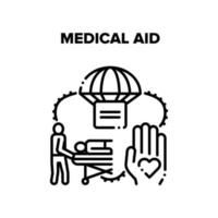 Medical Aid Vector Concept Black Illustration