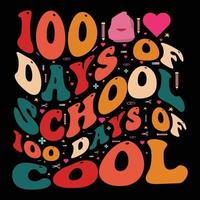 100 Days of school vector tshirt design