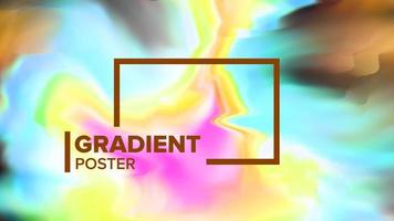 Gradient Fluid Background Vector. Dynamic Layout. Modern Flow. Motion Backdrop. Liquid Design Illustration vector