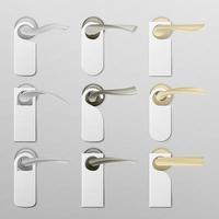 Metal Door Handle Lock with Hanger vector