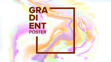 Gradient Fluid Background Vector. Magazine Blank. Ink Paint. Geometric Shape. Liquid Design Illustration vector