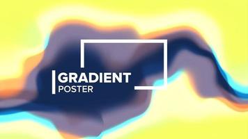 Gradient Fluid Background Vector. Minimal Wallpaper. Cool Brochure. Plastic Spiral. Liquid Design Illustration vector