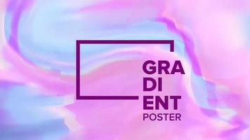 Gradient Fluid Background Vector. Colorful Geometric Shape. Blurred Mixture. Liquid Design Illustration vector