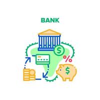 Bank Financial Vector Concept Color Illustration