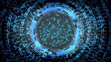 Future Technology Cyber Concept Background. Abstract Security Cyberspace. Electronic Data Connect. Global System Communication. Vector Illustration