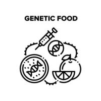 Ilustraciones de genetic food vector black