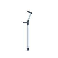 Metal walking stick icon, flat style vector