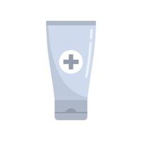 Disinfection cream tube icon, flat style vector